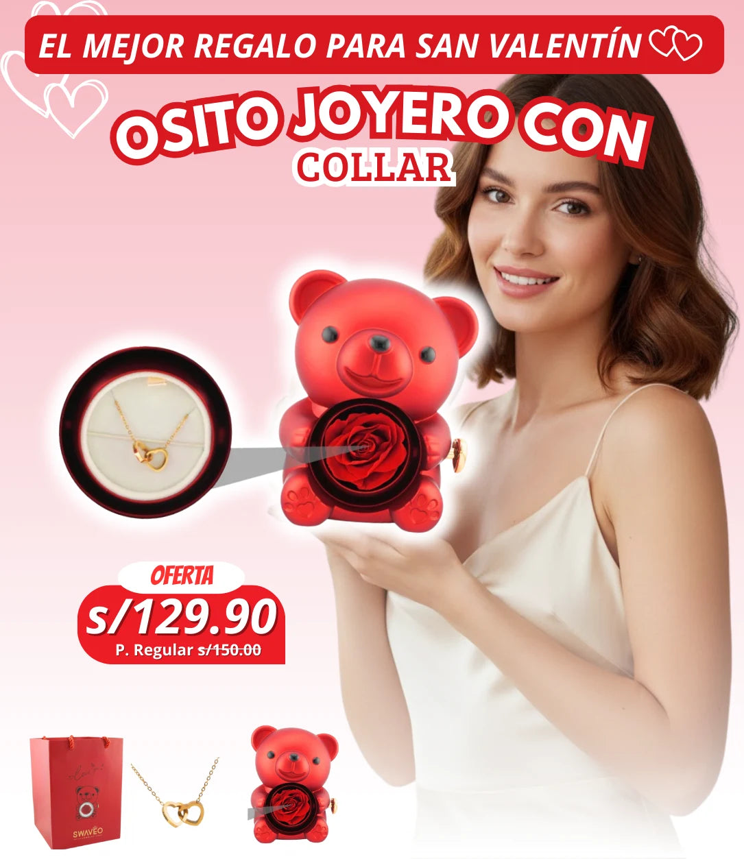 Osito Joyero + Collar